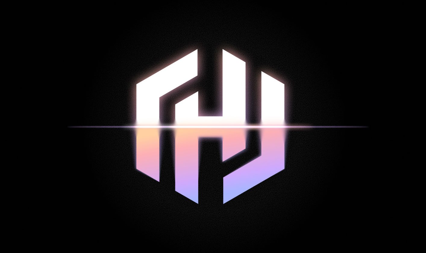 HashiCorp logo, rebuilt brand, lit by a line of light