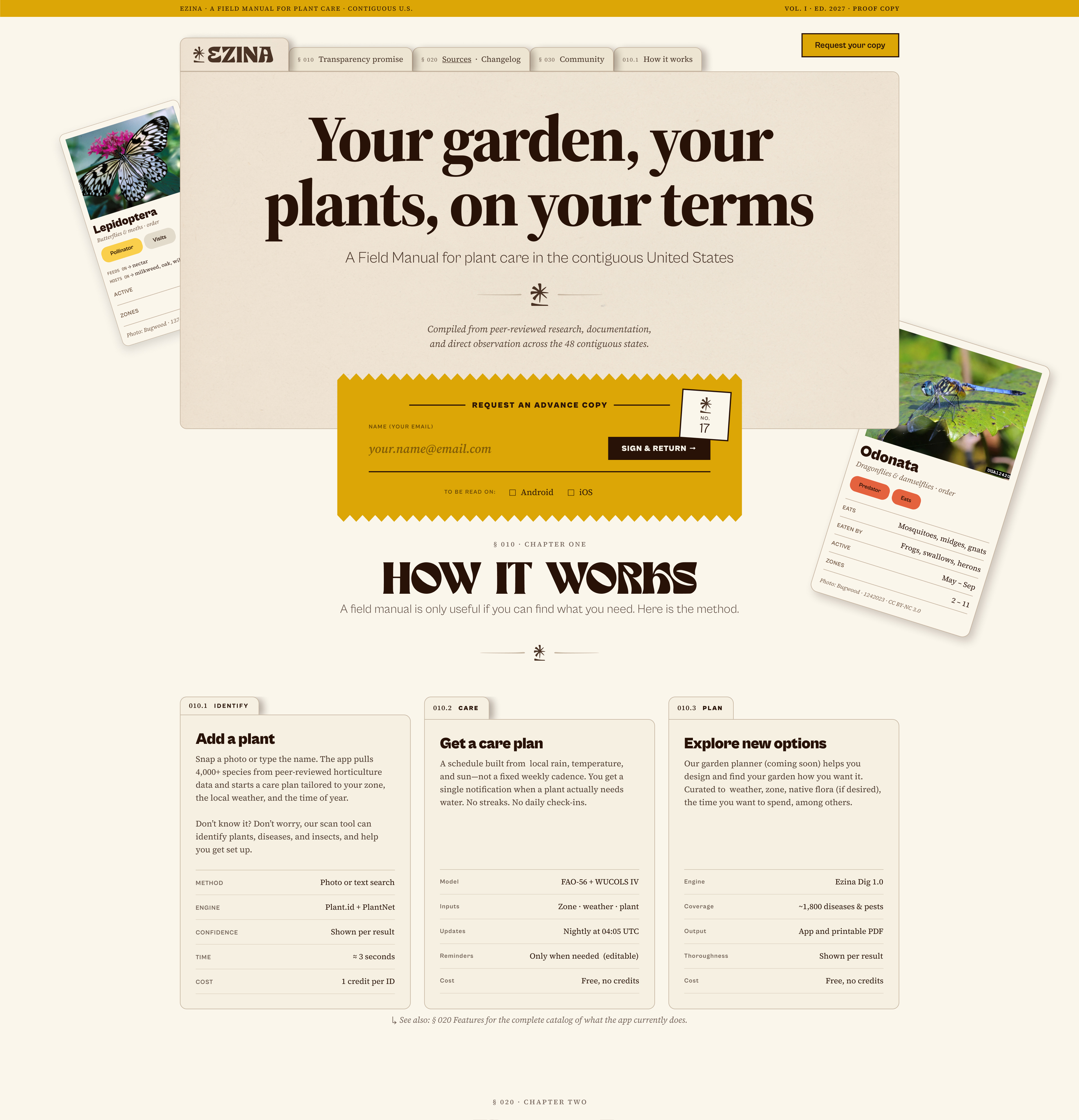 Ezina marketing site