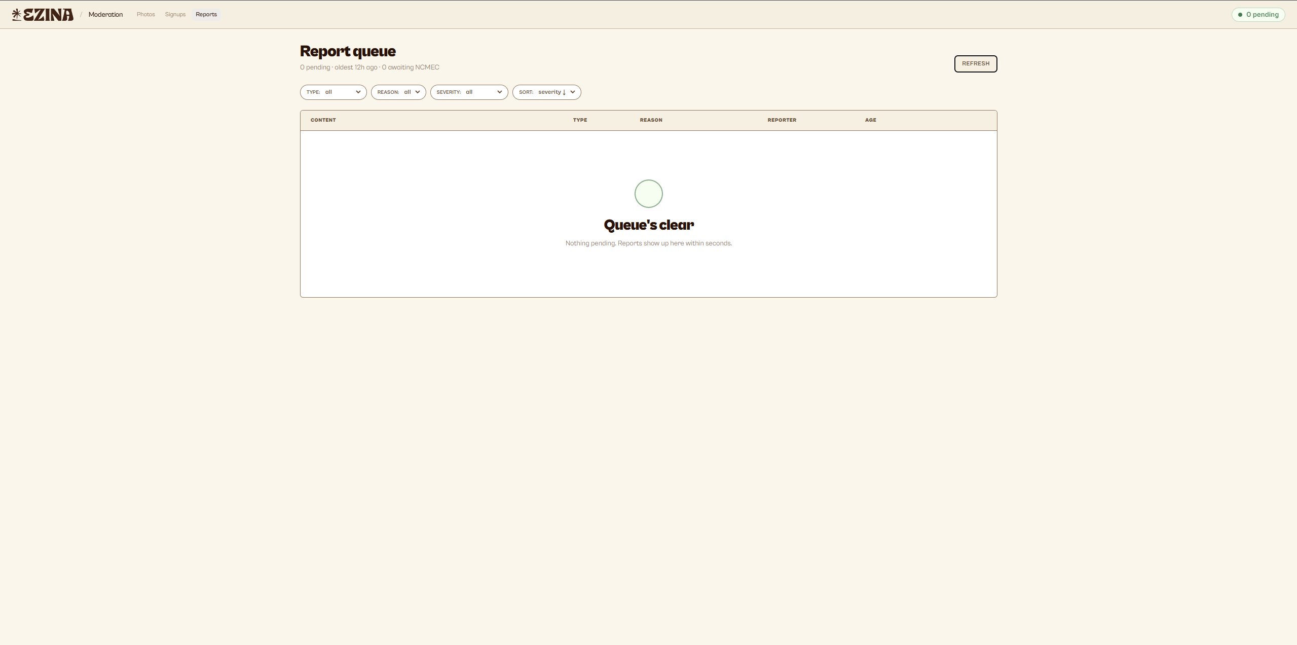 Core user flow screens