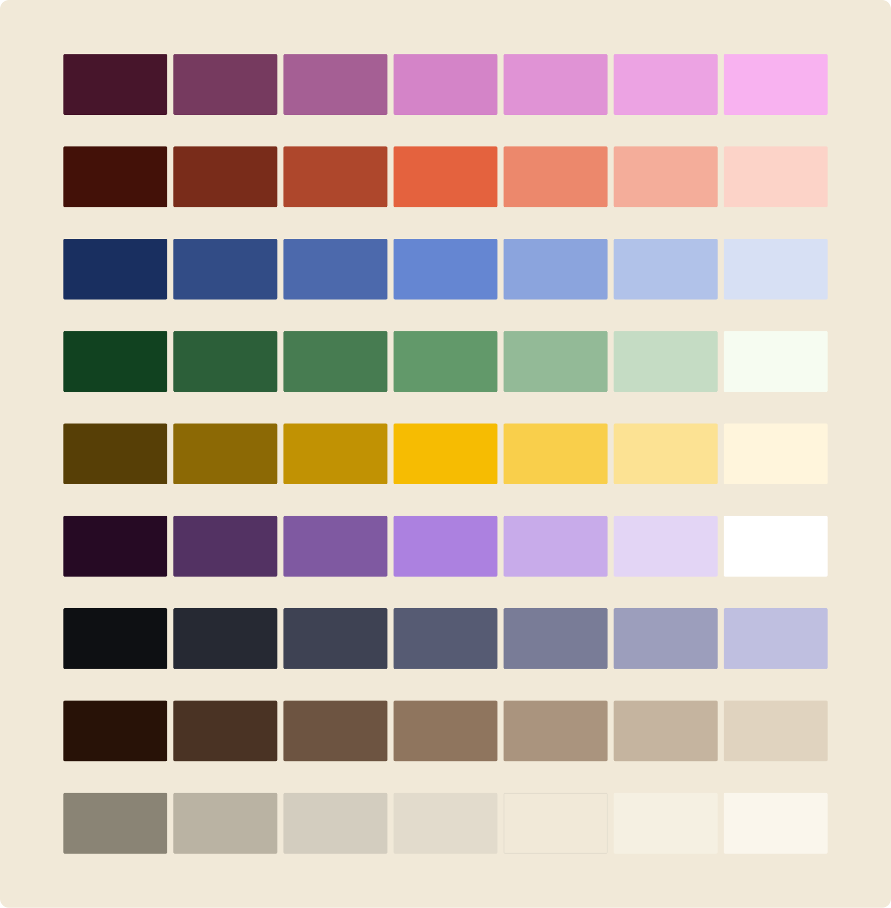 Ezina colour palette