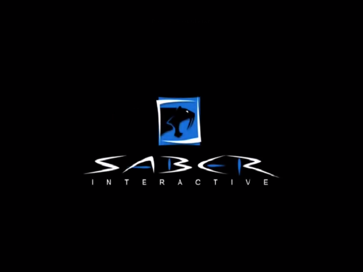 Saber Interactive's original 2002 logo — blue saber cat emblem