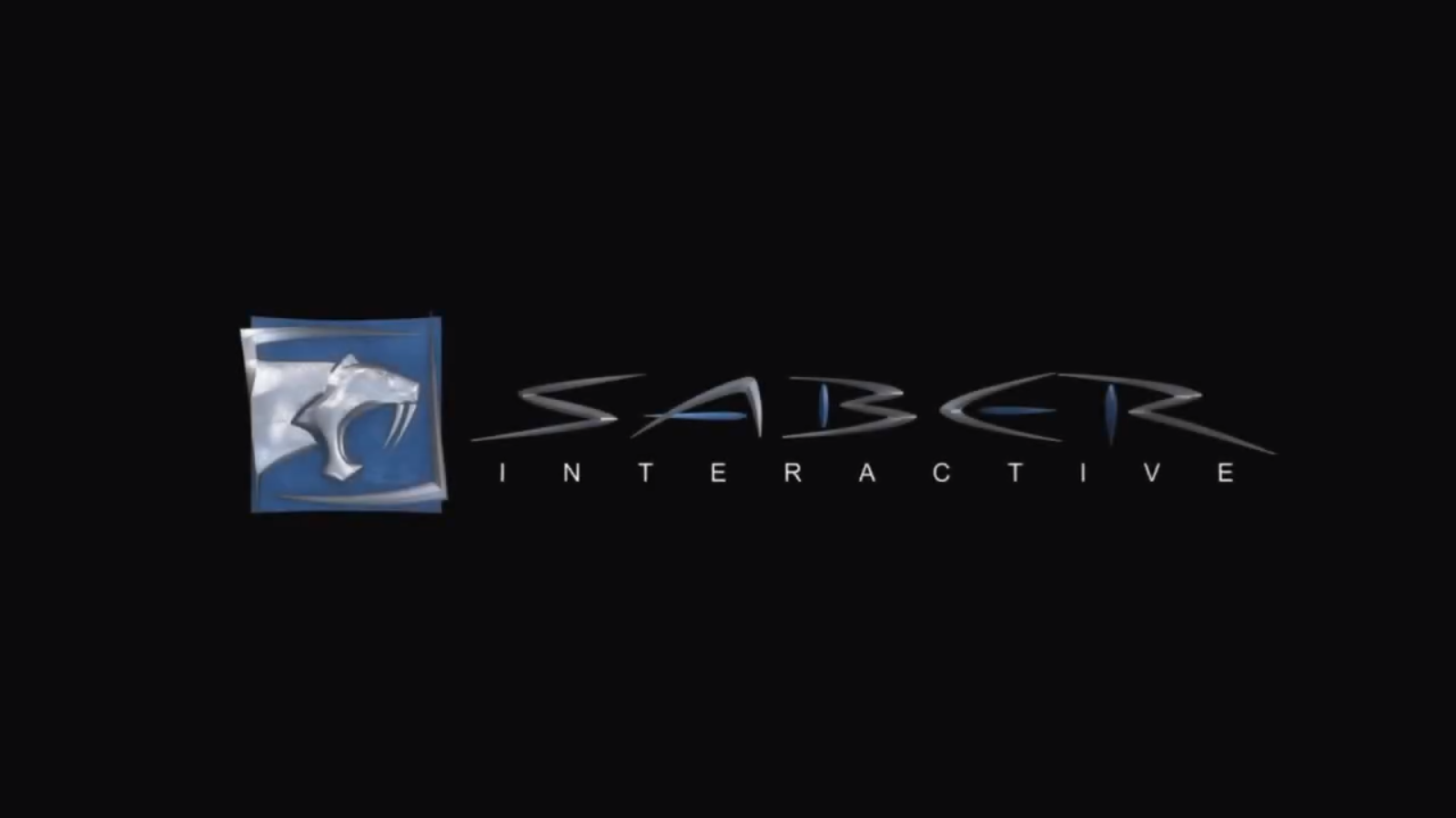 Saber Interactive's mid-era chrome saber cat logo